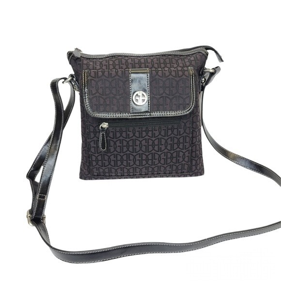 Giani Bernini Annabelle Signature Monogram Crossbody Bag Eggplant - Picture 1 of 16